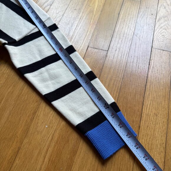 IV House Size L/XL Blue Black White Striped Oversized Boyfriend Cardigan Sweater - Picture 10 of 15